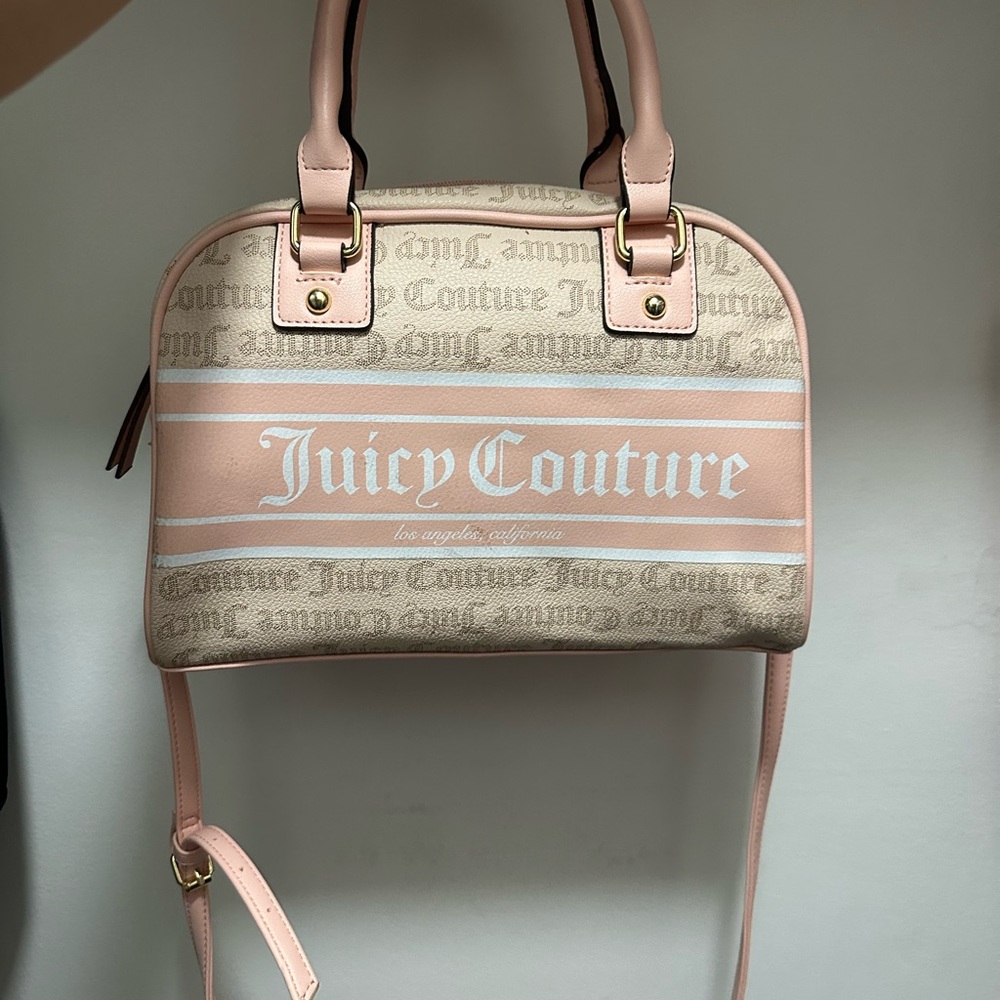 Juicy Couture Tan and Pink Satchel